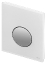 Кнопка смыва TECE Loop Urinal 9242660 белое стекло, кнопка хром 9242660